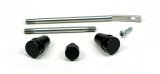 Column Dress-Up Kit - Flasher Knob - Turn Lever - Tilt Column Lever - Aluminum - Black Powder Coat - GM / Mopar - Kit thumbnail 1