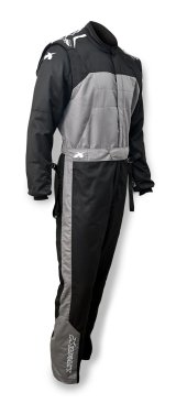 Driving Suit - Mini Racer 2.4 - 1-Piece - SFI 3.3A/5 - Double Layer - Aramid - Black / Gray - Youth Small - Each thumbnail 1