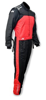 Driving Suit - Mini Racer 2.4 - 1-Piece - SFI 3.3A/5 - Double Layer - Aramid - Black / Red - Youth Medium - Each thumbnail 1