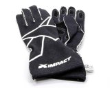 Driving Gloves - Axis - SFI 3.3/5 - Double Layer - Nomex / Suede - Black / White - Large - Pair thumbnail 1