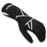 Driving Gloves - Mini Axis - SFI 3.3/5 - Double Layer - Nomex / Suede - Black / White - Youth Small - Pair thumbnail 1
