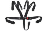 Harness - Racer Series - 5 Point - Latch and Link - SFI 16.1 - Pull Down Adjust - Bolt-In / Wrap Around - Individual Harness - HANS Ready - Black - Kit thumbnail 1