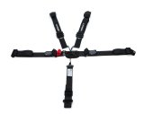 Harness - 5 Point - Latch and Link - SFI 16.1 - Pull Down Adjust - Bolt-In / Wrap Around - Black - Kit thumbnail 1