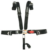 Harness - 5 Point - Latch and Link - Bolt-In / Wrap Around - 3 in Straps - Individual Harness - Black - Kit thumbnail 1