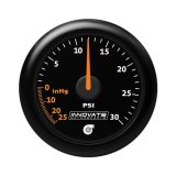 Boost / Vacuum Gauge - MTX-A - 25 in HG-30 psi - Electric - Analog - 2-1/16 in Diameter - Black Face - Each thumbnail 1