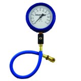 Tire Pressure Gauge - Ultra Deluxe - Glow in the Dark - 0-60 psi - Analog - 4 in Diameter - White Face - 1 lb Increments - Each thumbnail 1