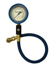 Tire Pressure Gauge - Deluxe - 0-15 psi - Analog - 2-1/2 in Diameter - Liquid Filled - White Face - 1/5 lb Increments - Each thumbnail 1