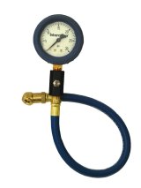 Tire Pressure Gauge - Deluxe - Glow in the Dark - 0-30 psi - Analog - 2-1/2 in Diameter - White Face - 1/2 lb Increments - Each thumbnail 1