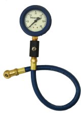 Tire Pressure Gauge - Deluxe - Glow in the Dark - 0-60 psi - Analog - 2-1/2 in Diameter - White Face - 1 lb Increments - Each thumbnail 1