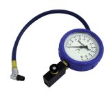 Tire Pressure Gauge - Fill / Bleed / Read - 0-60 psi - Analog - 4 in Diameter - White Face - 1 lb Increments - Each thumbnail 1