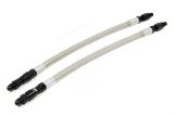 Transmission Line - Quick Release - 12 in Long - 6 AN Steel Braided Rubber Hose - Valved - 6 AN Socket / Plug Included - Black - Kit thumbnail 1