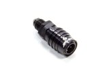Quick Release Adapter - 2000 Series - Straight - 4 AN Male to Quick Release Socket - Valved - Nitrile Seal - Aluminum - Black Anodized - Each thumbnail 1