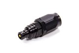 Quick Release Hose End - 2000 Series - Straight - 6 AN Hose to Quick Release Plug - Valved - FKM Seal - Aluminum - Black Anodized - Each thumbnail 1