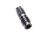 Quick Release Hose End - 3000 Series - Straight - 8 AN Hose to Quick Release Socket - Valved - FKM Seal - Aluminum - Black Anodized - Each thumbnail 1