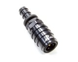 Quick Release Adapter - 5000 Series - Straight - 10 AN Push Lock to Quick Release Socket - Valved - FKM Seal - Aluminum - Black Anodized - Each thumbnail 1
