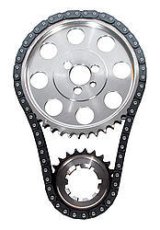 Timing Chain Set - Double Roller - Keyway Adjustable - Needle Bearing - 0.005 in Shorter - Billet Steel - Big Block Chevy - Kit thumbnail 1