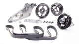 Pulley Kit - 6-Rib Serpentine - Aluminum - Black Anodized - Small Block Chevy - Kit thumbnail 1