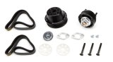 Pulley Kit - 6-Rib / 7-Rib Serpentine - Aluminum - Black Anodized - Small Block Chevy - Kit thumbnail 1