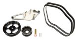 Pulley Kit - 6 Rip Serpentine - Aluminum - Black Anodized / Natural - Chevy V8 - Kit thumbnail 1
