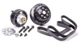 Pulley Kit - 5-Rib Serpentine - Aluminum - Black Anodized - Chevy V8 - Kit thumbnail 1