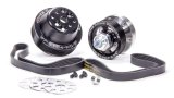 Pulley Kit - 6-Rib Serpentine - Aluminum - Black Anodized - Small Block Ford - Kit thumbnail 1