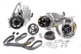 Pulley Kit - 6-Rib / HTD Serpentine - Aluminum - Black Anodized - Small Block Chevy - Kit thumbnail 1