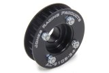 Alternator Pulley - HTD - 24 Tooth - 0.5 in Wide - 17 mm Shaft - Belt Guides - Aluminum - Black Anodized - Universal - Each thumbnail 1