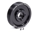 Crankshaft Pulley - Serpentine - 6-Rib - 4.25 in Diameter - 1 in Wide - 1 in Mandrel - Dual Dowel - Aluminum - Black Anodized - Each thumbnail 1