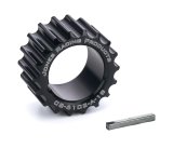 Crankshaft Pulley - HTD - 18 Tooth - 1 in Wide - 8 mm Pitch - 1-1/8 in Mandrel - 1/8 in Keyway - Aluminum - Black Anodized - Universal - Each thumbnail 1