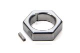 Mandrel Nut - 1-1/8 in Mandrel - 1/8 in Keyway - Aluminum - Clear Anodized - Each thumbnail 1