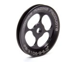 Power Steering Pump Pulley - V-Belt - 1 Groove - Press-On - 6 in Diameter - Aluminum - Black Anodized - Each thumbnail 1