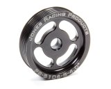 Power Steering Pump Pulley - Serpentine - 6-Rib - Press-On - 4 in Diameter - Aluminum - Black Anodized - Each thumbnail 1