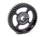 Power Steering Pump Pulley - HTD - 40 Tooth - Press-On - Aluminum - Black Anodized - Each thumbnail 1