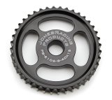 Power Steering Pump Pulley - HTD - 40 Tooth - Press-On - Aluminum - Black Anodized - Each thumbnail 1