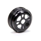 Water Pump Pulley - Serpentine - 6-Rib - 4.5 in Diameter - 5/8 in or 3/4 in Shaft - 4-Bolt Pattern - Aluminum - Black Anodized - Universal - Each thumbnail 1