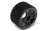 Water Pump Pulley - HTD - 35 Tooth - 2 in Wide - 5/8 in or 3/4 in Shaft - 4-Bolt Pattern - Aluminum - Black Anodized - Universal - Each thumbnail 1