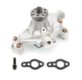 Water Pump - Mechanical - 3/4 in Shaft - Short Design - Aluminum - Natural - Small Block Chevy - Each thumbnail 1