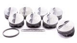 Piston - Claimer Series - Hypereutectic - 4.030 in Bore - 1/16 x 1/16 x 3/16 in Ring Grooves - Minus 5.00 cc - Small Block Chevy - Set of 8 thumbnail 1