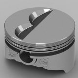 Piston - KB Series - Hypereutectic - 4.155 in Bore - 1/16 x 1/16 x 3/16 in Ring Grooves - Minus 7.00 cc - Small Block Chevy - Set of 8 thumbnail 1