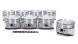 Piston - Hypereutectic - 4.030 in Bore - 5/64 x 5/64 x 3/16 in Ring Grooves - Minus 13.00 cc - Ford Cleveland / Modified - Set of 8 thumbnail 1