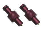 Schrader Valve - Aluminum - Red Anodized - Tire Pressure Relief Valve - Pair thumbnail 1