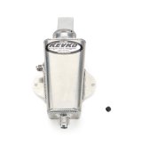 Power Steering Reservoir - Bolt-On - Firewall Mount - 10 AN Male Bottom Outlet - 6 AN Male Passenger Side Outlet - Cap / Hardware Included - Aluminum - Clear Anodized - Each thumbnail 1