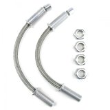 Door Jam Wire Loom - 12 in Long - 3/8 in Diameter Hose - Braided Stainless - Universal - Each thumbnail 1