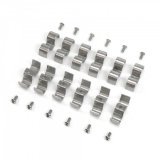 Line Clamp - Steel - 0.375 in ID - Double - Mounting Screws Included - Steel - Natural - Set of 12 thumbnail 1