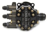 Fuel Pump - Tough Pump 450 - Hex Driven - In-Line - 12 AN Male Inlet - Three 6 AN Male Outlets - Aluminum - Black Anodized - Alcohol / E85 / Gas - Each thumbnail 1