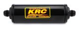 Fuel Filter - Race Ready - In-Line - 100 Micron - Stainless Element - 7.500 in Long - 8 AN Male Inlet - 8 AN Male Outlet - Aluminum - Black Anodized - Each thumbnail 1