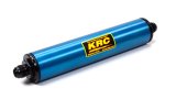 Fuel Filter - Race Ready - In-Line - 100 Micron - Stainless Element - 11.500 in Long - 10 AN Male Inlet - 10 AN Male Outlet - Aluminum - Blue Anodized - Each thumbnail 1