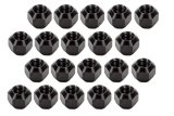 Lug Nut - 5/8-11 in Right Hand Thread - 1 in Hex Head - Double 45 Degree Seat - Open End - Aluminum - Black Anodized - Set of 20 thumbnail 1