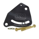 Power Steering Pump Bracket - Driver Side Block Mount - Hardware Included - Aluminum - Black Anodized - KRC Pump - Big Block Chevy - Kit thumbnail 1