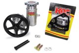 Power Steering Pump - Elite - Adjustable psi - 6 in V-Belt Pulley / Block Mount Bracket / Hardware / Bolt-On Tank Included - Aluminum - Natural - GM Type II - Small Block Chevy - Each thumbnail 1
